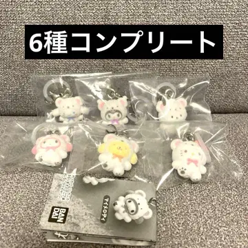 [ 새상품 ] 산리오 포근포근 스노우 메지루시 액세서리 6종 세트