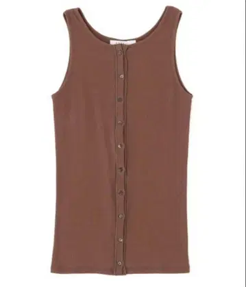 ETRE TOKYO 프론트 오픈 탱크탑 브라운