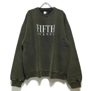 새상품 스노우 가공 오버 사이즈 맨투맨 속기모 남성용 차콜 L