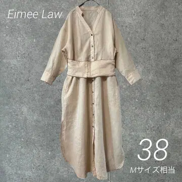 Eimee Law 38 M 린넨 원피스 아이보리 코르셋 포함