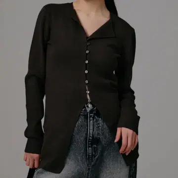 louren front button knit cardigan