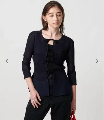 [ 2025AW ] 시어 리본 2WAY 가디건 워셔블