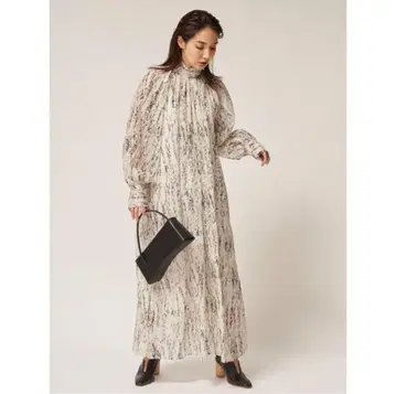 [택 포함 새상품] FRAY I.D 아트 프린트 플레어 원피스