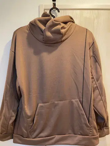 볼륨 넥 후드티 남녀 공용 풀오버