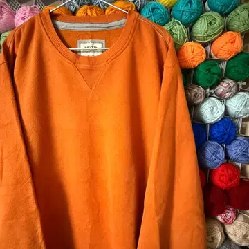 미국 빈티지 의류 빈티지 오렌지 크루넥 트레이닝복