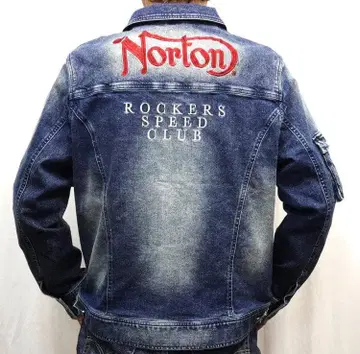 노튼 스트레치 데님 자켓 253N1601 인디고 M 바이크
