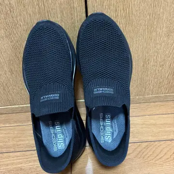 미사용에 가까움. 스케쳐스. 슬립인, 아치핏 블랙 25cm.