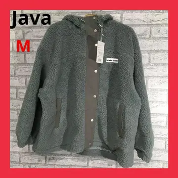 새상품 Java BIG 보아 자켓 후드 부착 여성용 M 블루그린