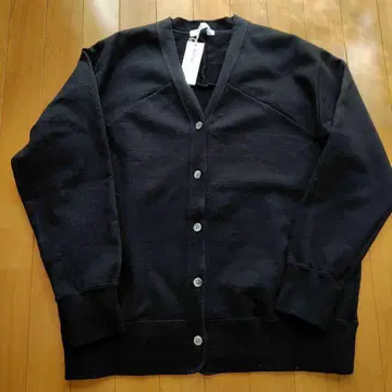 홈스펀 homspun 새상품 컴팩트 쭈리 가디건 블랙