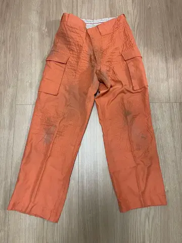 오렌지 카고 팬츠 4포켓