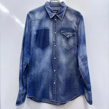 DSQUARED2 디스퀘어드 데님 긴팔 셔츠 사이즈 50