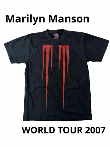 Marilyn Manson 월드 투어 티셔츠 2007 L 사이즈