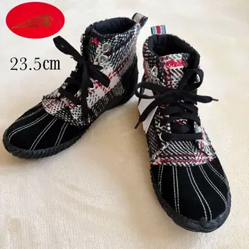 택 포함 새상품 인디언 하이컷 체크 스니커즈 숏부츠 23.5