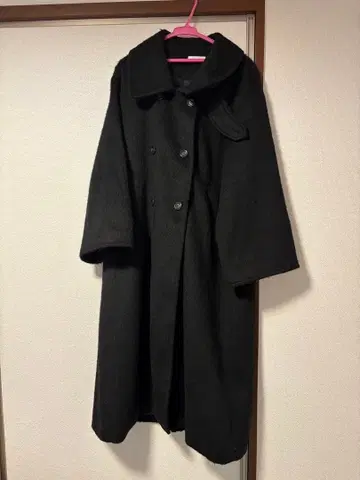 PAGEBOY 블랙 롱 코트