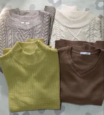 허니즈 긴팔 니트 스웨터 4세트 묶음 판매