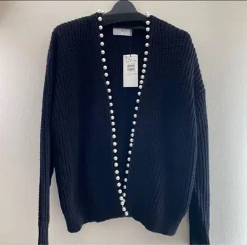 vin 펄 장식 가디건 블랙 새상품급 야마다야