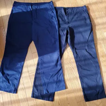 네이비 블랙 치노 팬츠 2세트 허리 95