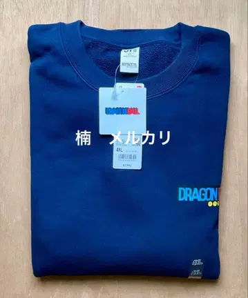 [ 새상품 미사용 ] 유니클로 드래곤볼 스웨트 셔츠 네이비 4XL