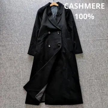 퓨어 캐시미어 100% 여성용 더블 브레스트 코트 착용감 없는 새상품급