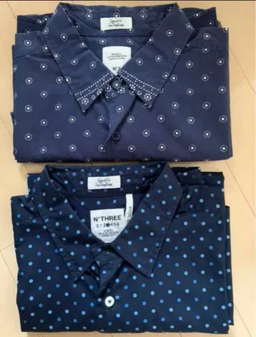 Bedwin 반팔 셔츠 패턴 셔츠 2개 세트 사이즈 3