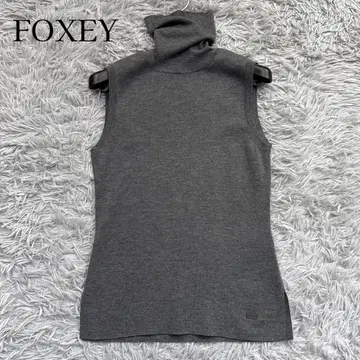 컨디션 최상 '25년 재판매 폭시 DENEUVE 니트 탑 그레이스 울