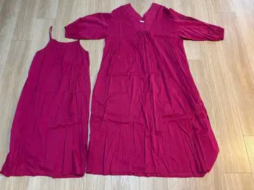 relume 빨간색 슬리브리스 원피스