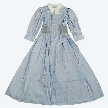 트란테안   모드 리브 절개 스트라이프 셔츠 원피스 0073115