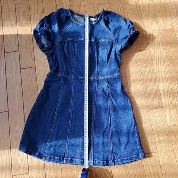 ZARA 데님 미니 원피스 반팔