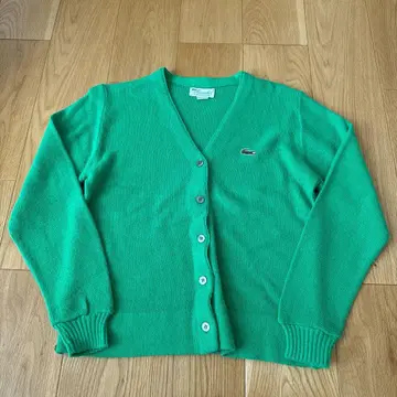 [레어] LACOSTE 아이묭 착용 라코스테 M 가디건 녹색 그린