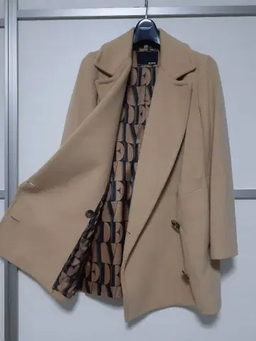 Abahouse Devinette 아바하우스 베이지 더블 브레스트 코트