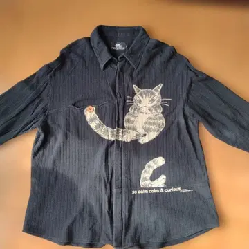 와치필드 다얀 고양이 블랙 셔츠