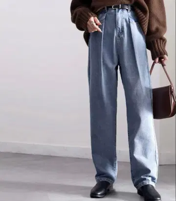 클래식 엘프 하이웨스트 데님 & 치노 턱 와이드 팬츠 5점 묶음 판매