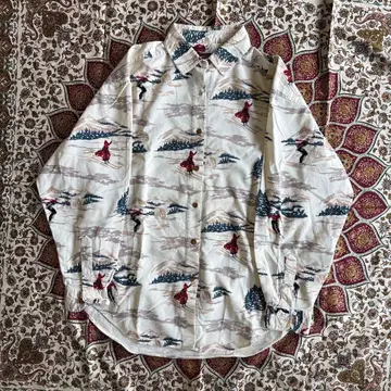 에디 바우어 80s 스키 패턴 코듀로이 셔츠