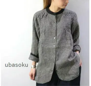 ubasoku 우바소쿠 린넨 역핀턱 블라우스 풀오버