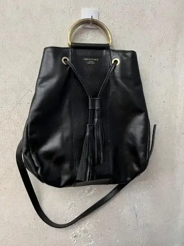 크리스찬 빌라 2way 백 핸드백 숄더백 블랙 가죽