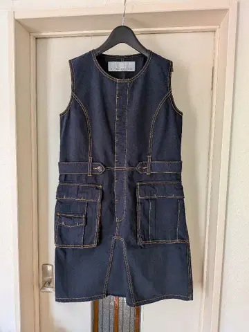 sunaokuwahara 데님 미니 원피스