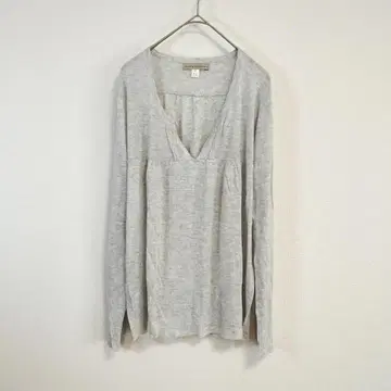 HUMAN WOMAN 니트 풀오버 2 M 그레이 V넥