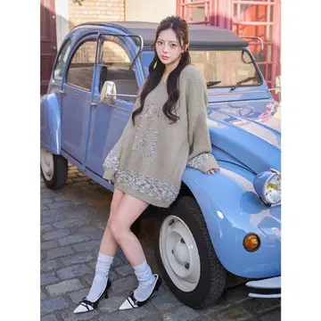 Darich 믹스 컬러 RD 니트 튜닉