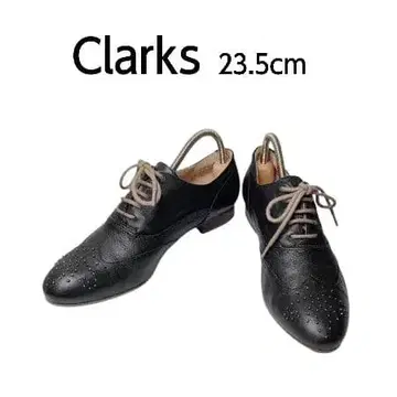 Clarks 블랙 레이스업 슈즈 23.5cm