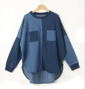 myke (미카) 데님 절개 티셔츠