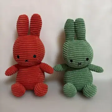 코듀로이 미피 봉제 인형 레드 그린 빨간색 그린 보토토이즈