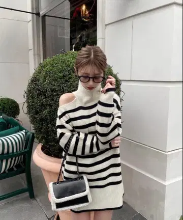 DIANTE 디안테 스트라이프 니트