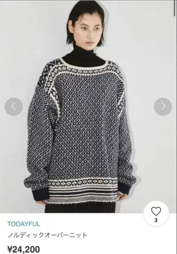 TODAYFUL 노르딕 오버 니트 FREE 사이즈