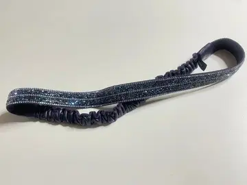 acca 비쥬 퍼플 블루 가죽 헤어밴드 머리띠