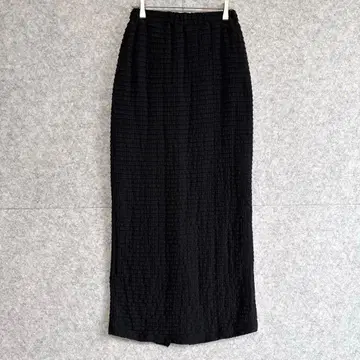 [ 프릭스스토어 ] 자카드 맥시 롱 타이트 스커트 M 티어드