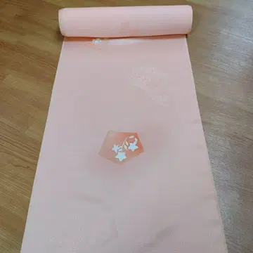 핑크 꽃무늬 기모노 옷감 순수 실크