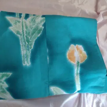 히로미치 나카노 히로시마 마카오 터콰이즈 꽃무늬 유카타