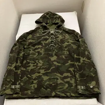 밀리터리 레이스업 후드티 13스타 버튼 카모플라쥬 후드티 NAVY L