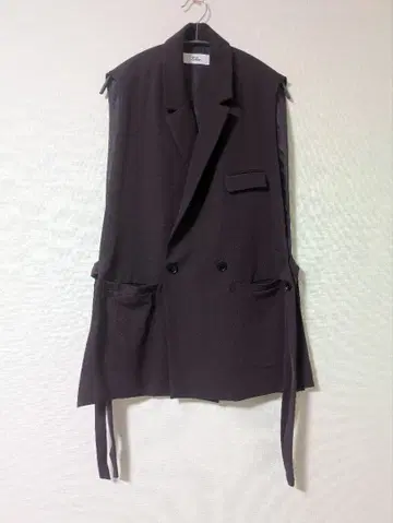 [ Loose ] 드레이프 사이드 코드 더블 베스트 [ 셋업 가능 ]