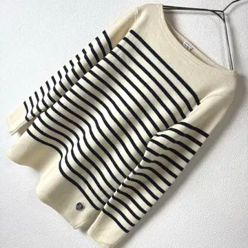 오르치발 ORCIVAL 보더 울 니트 스웨터 사이즈 16